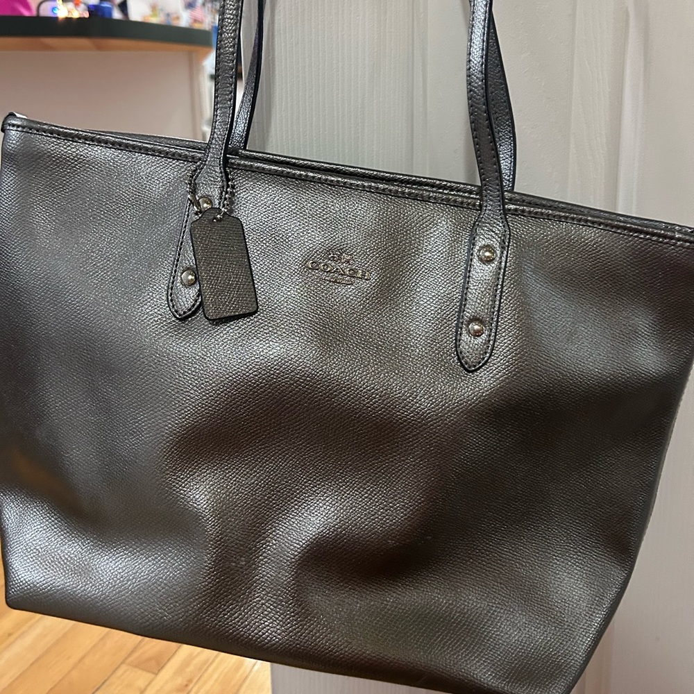 Coach Gunmetal City Tote